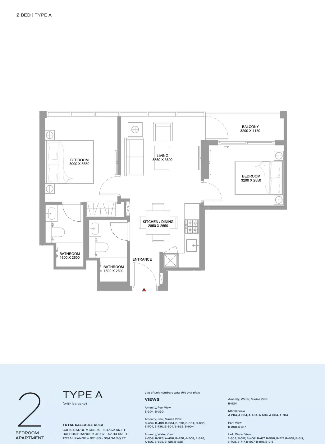 Floor plan for Type A