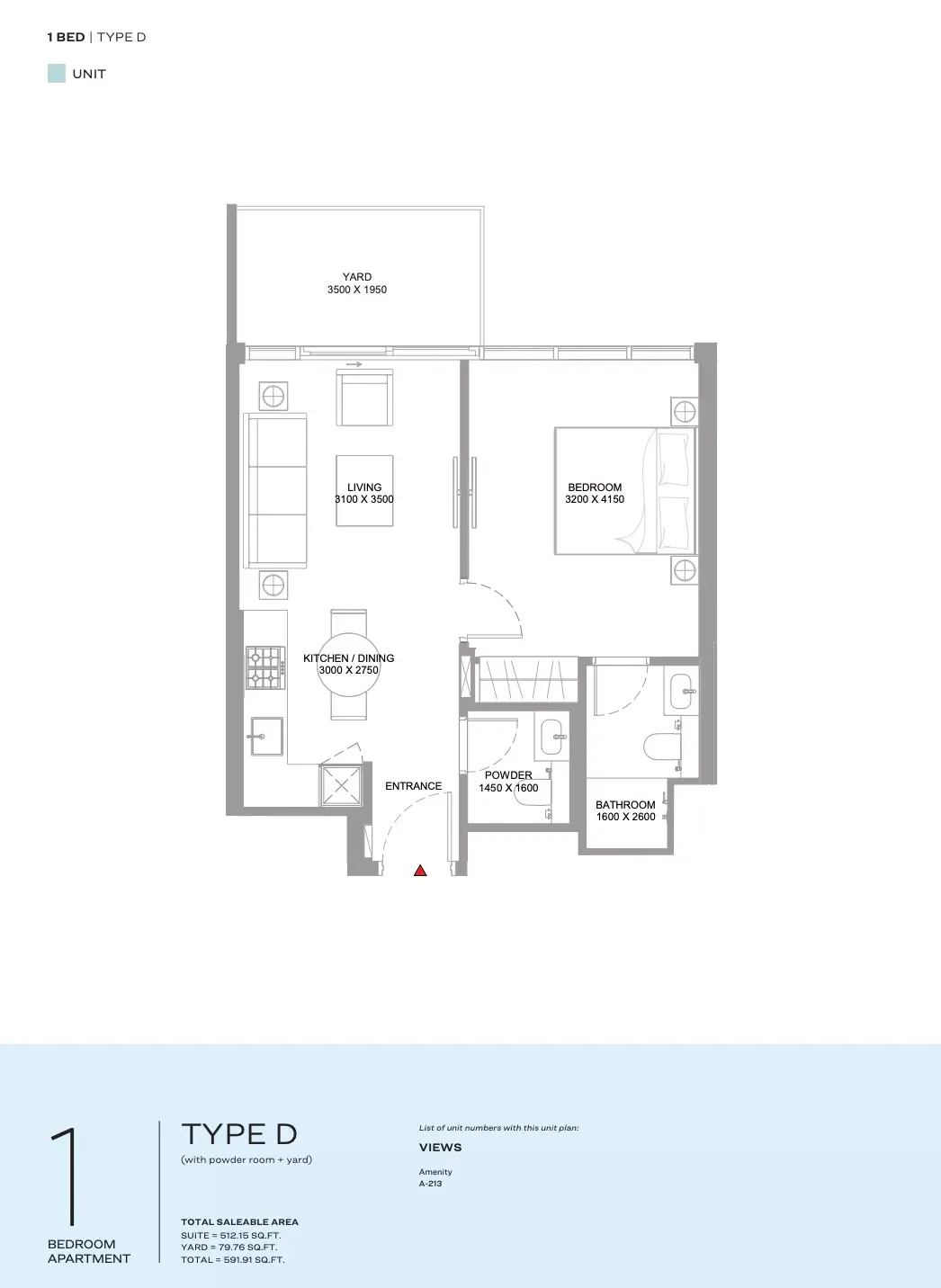 Floor plan for Type D