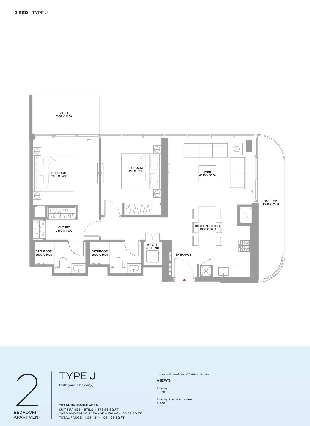 Floor plan for Type J