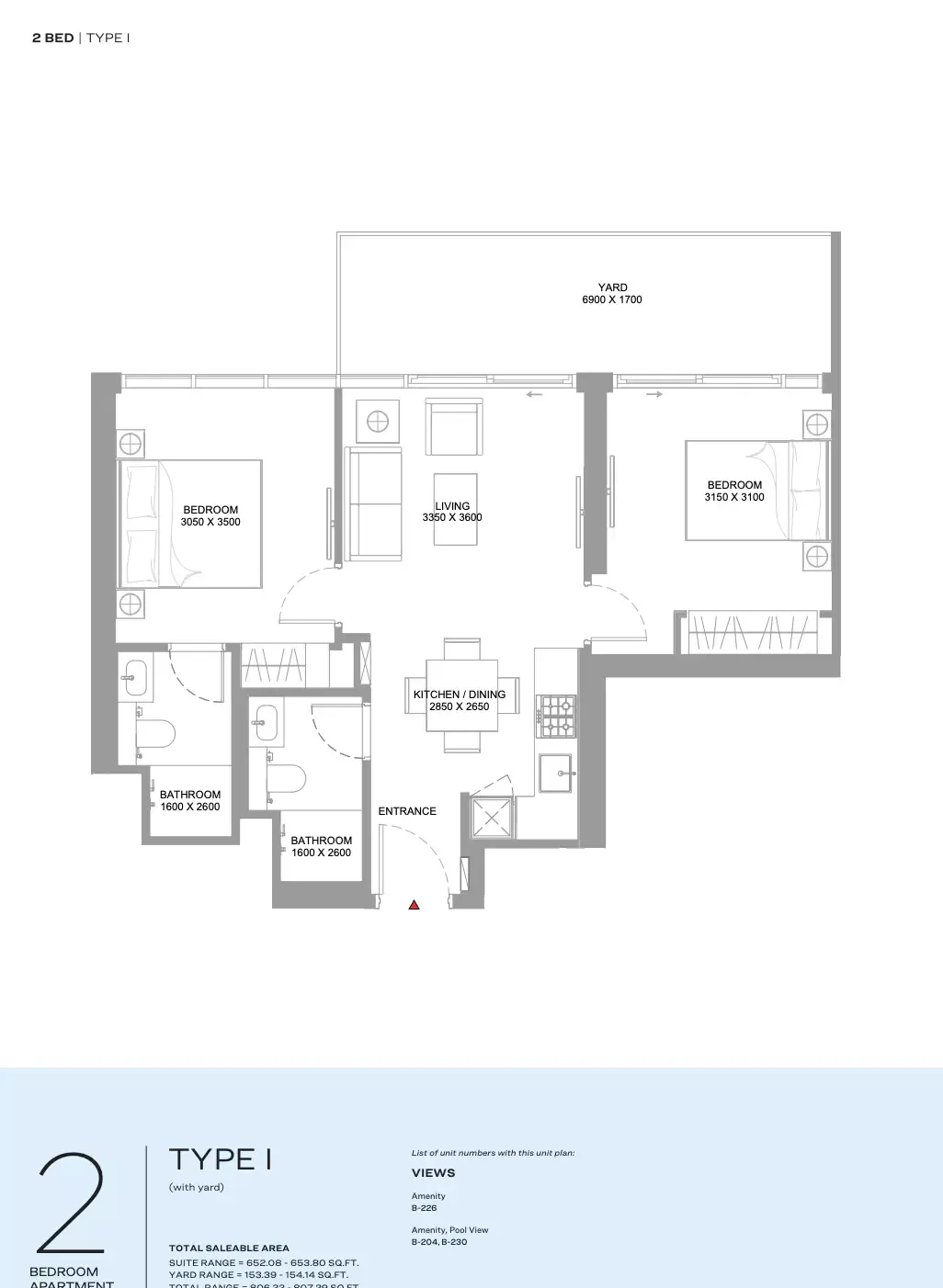 Floor plan for Type I