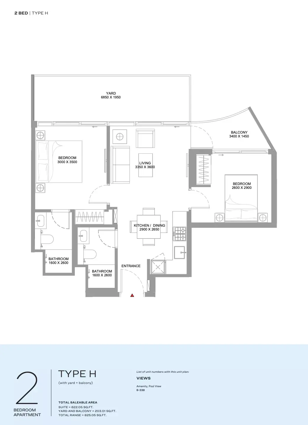 Floor plan for Type H