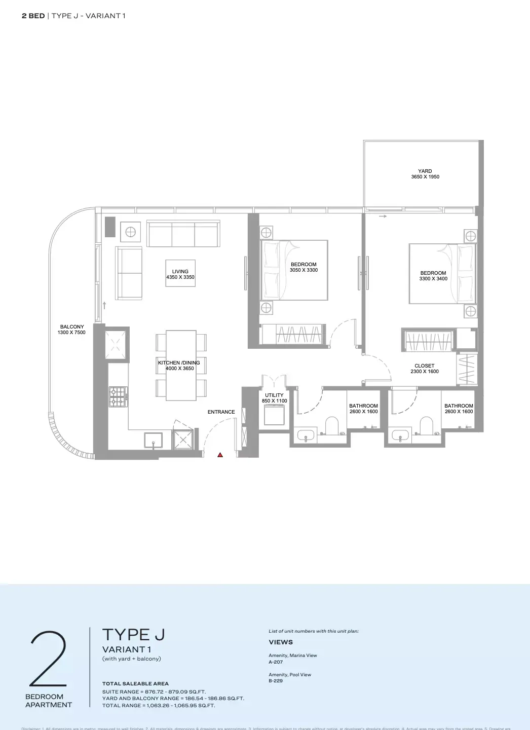 Floor plan for Type J- Variant 1