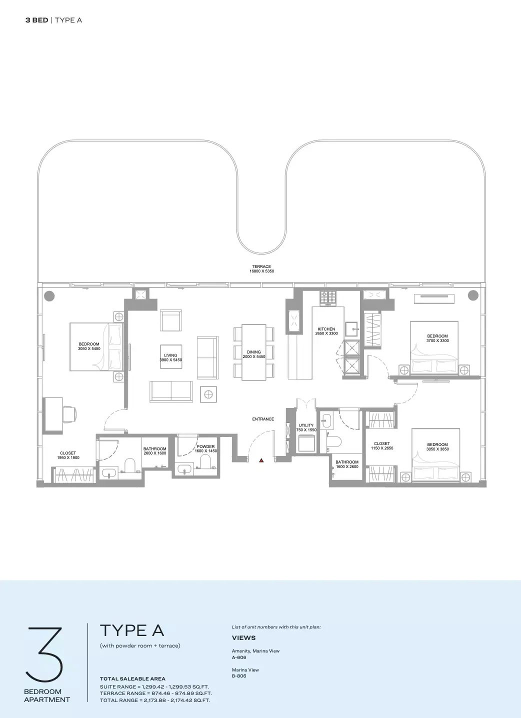 Floor plan for Type A