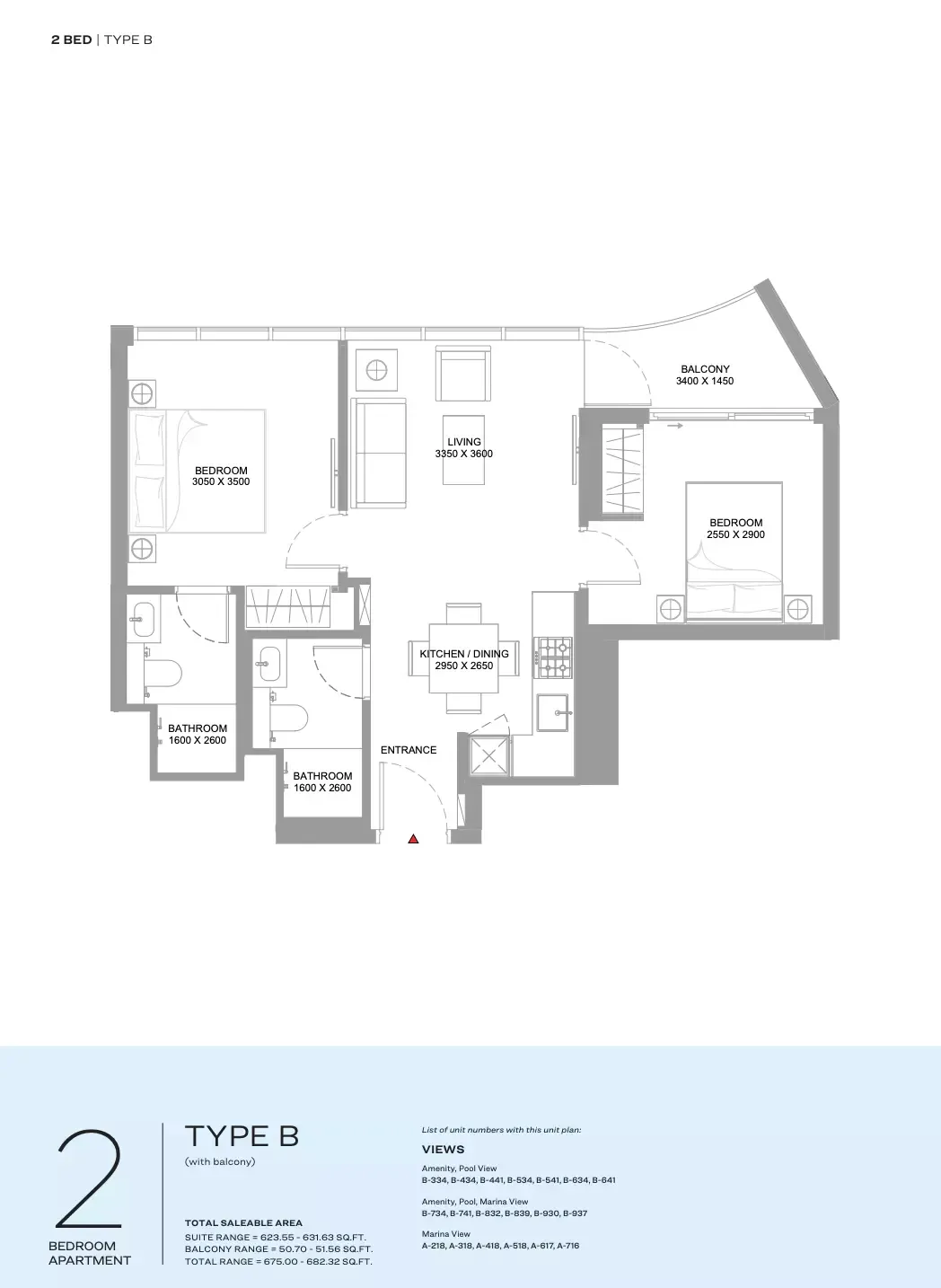 Floor plan for Type B