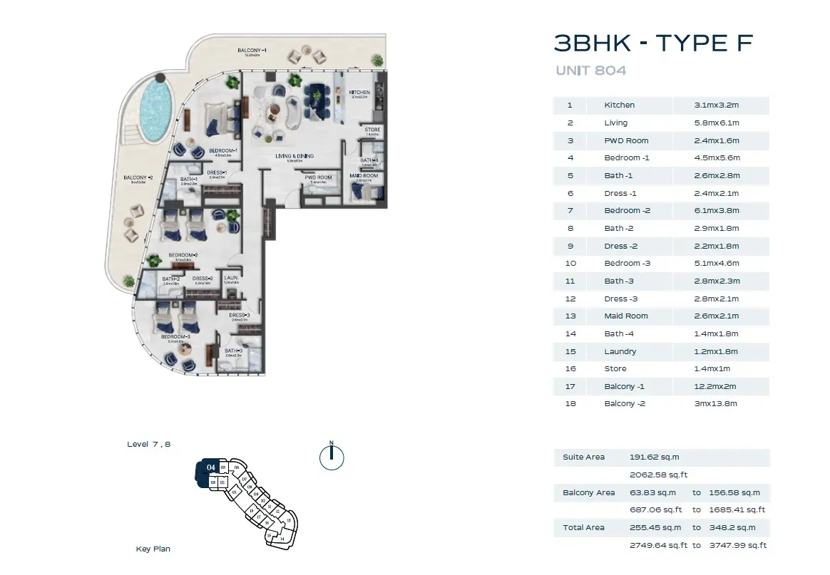 Floor plan for Type F