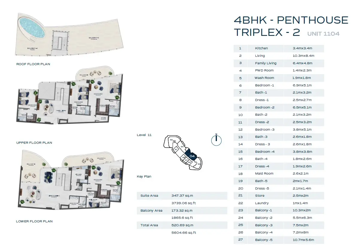 Floor plan for Triplex 2
