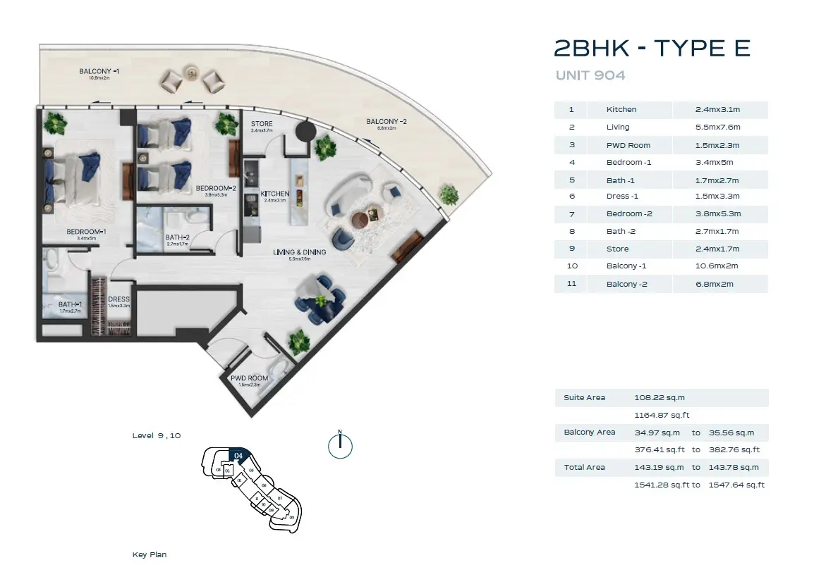 Floor plan for Type E