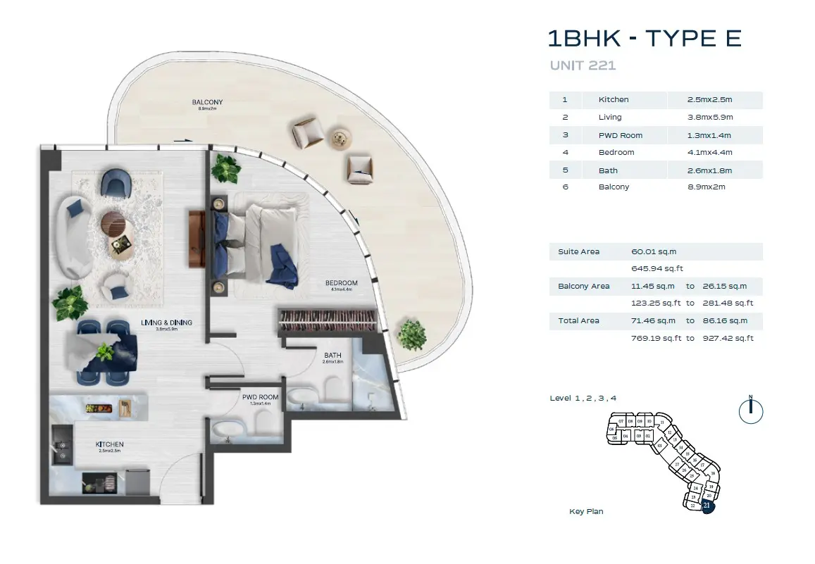 Floor plan for Type E
