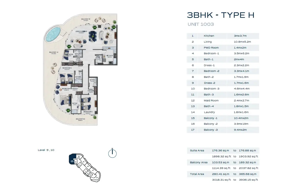 Floor plan for Type H