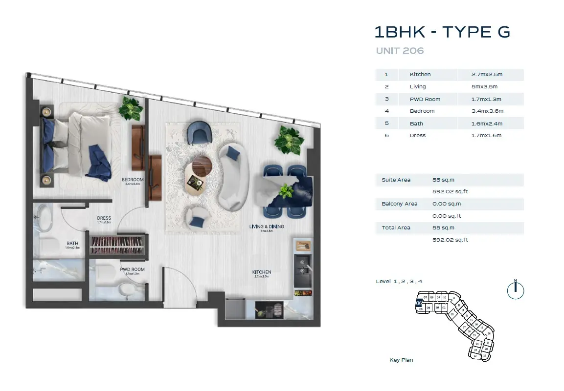 Floor plan for Type G