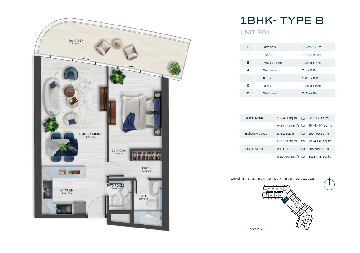 Floor plan for Type B