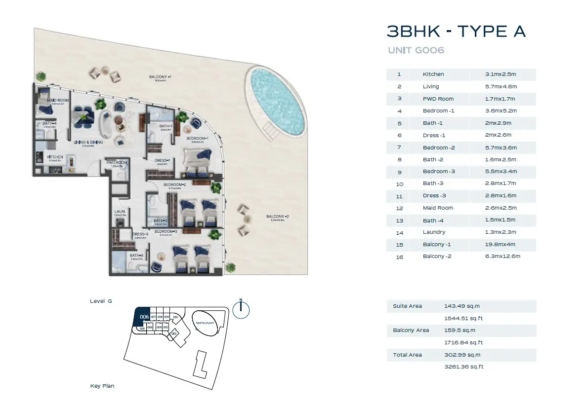 Floor plan for Type A
