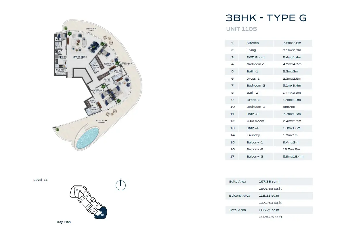 Floor plan for Type G