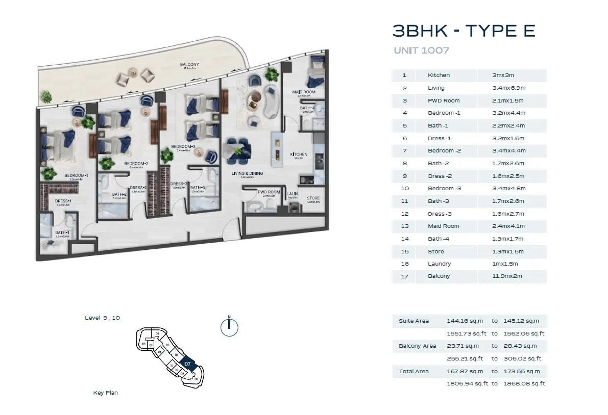 Floor plan for Type E