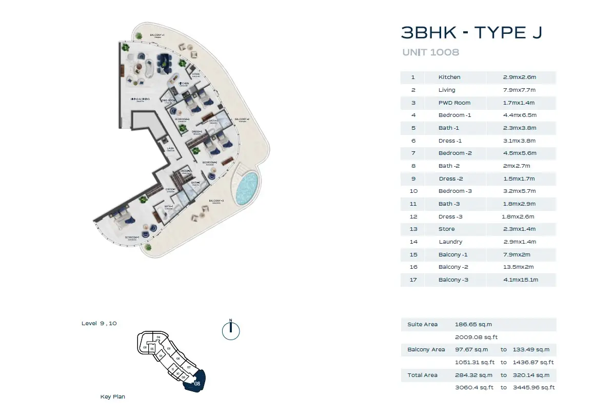 Floor plan for Type J