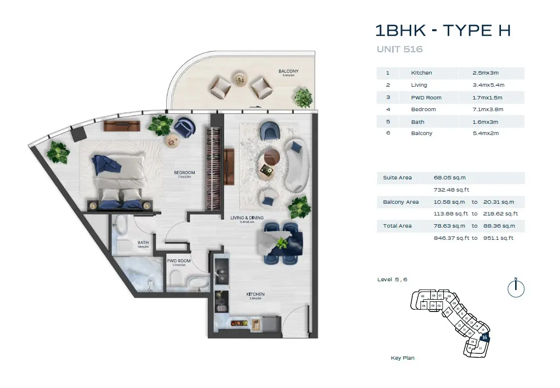 Floor plan for Type H