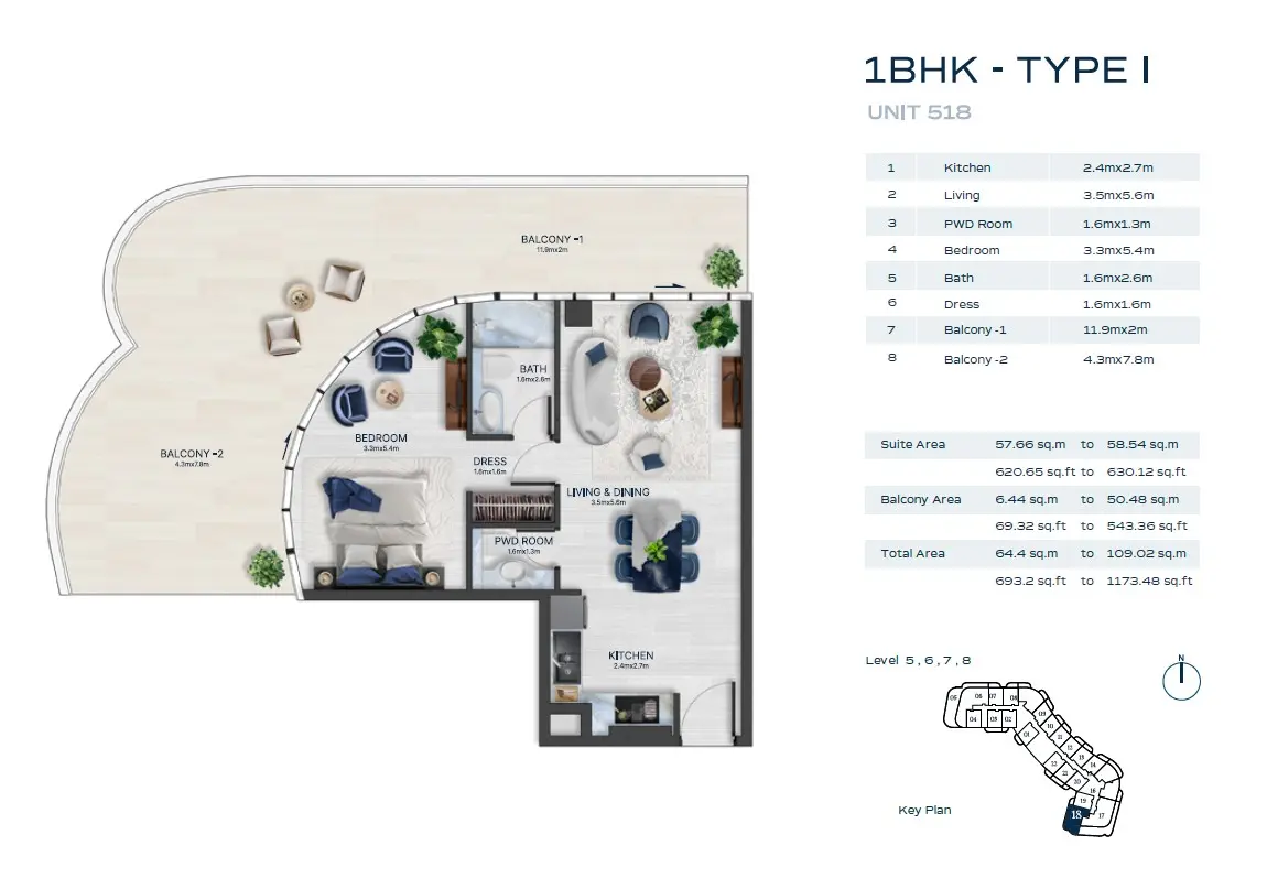 Floor plan for Type I