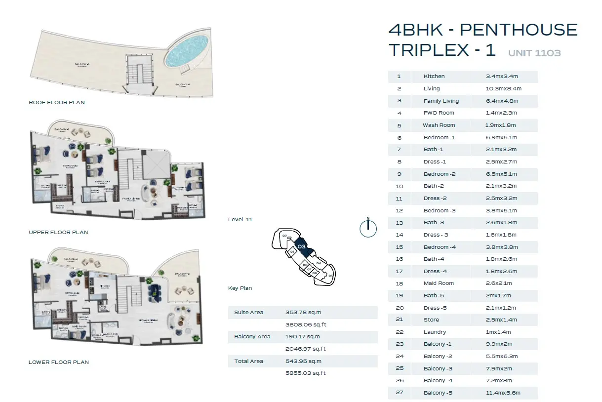 Floor plan for Triplex 1