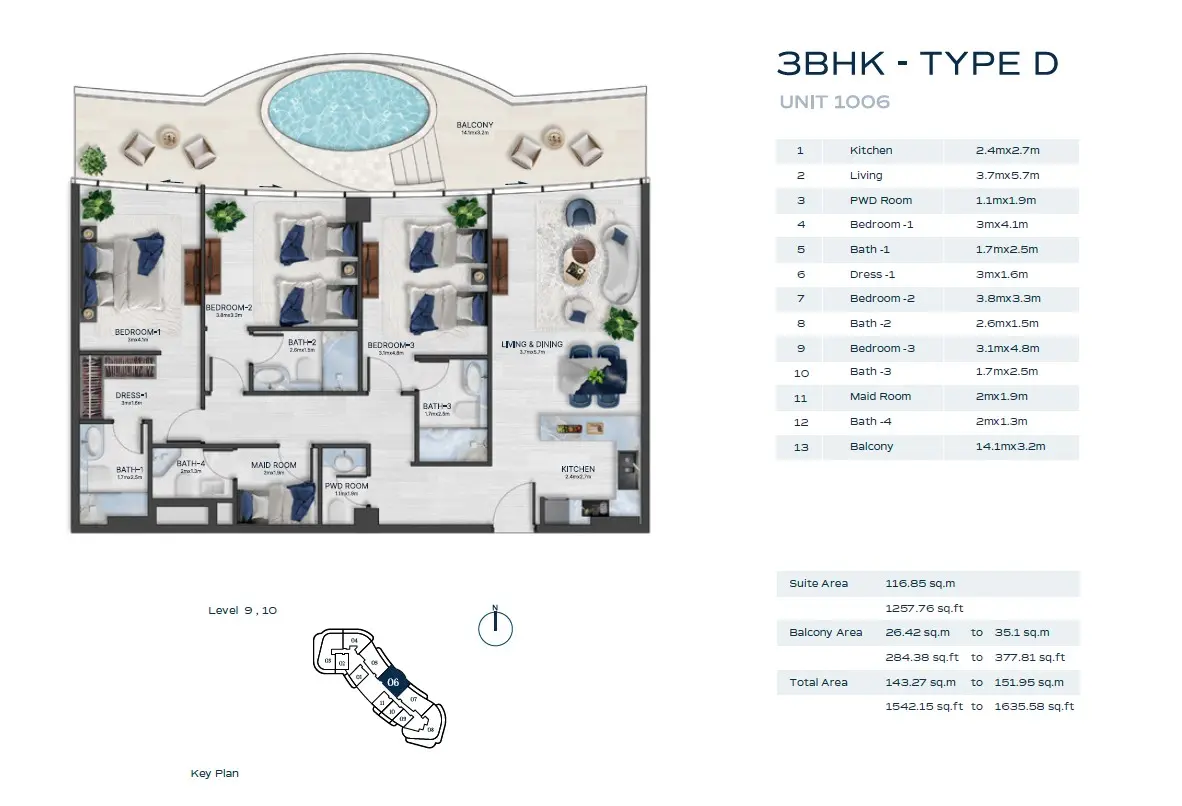 Floor plan for Type D