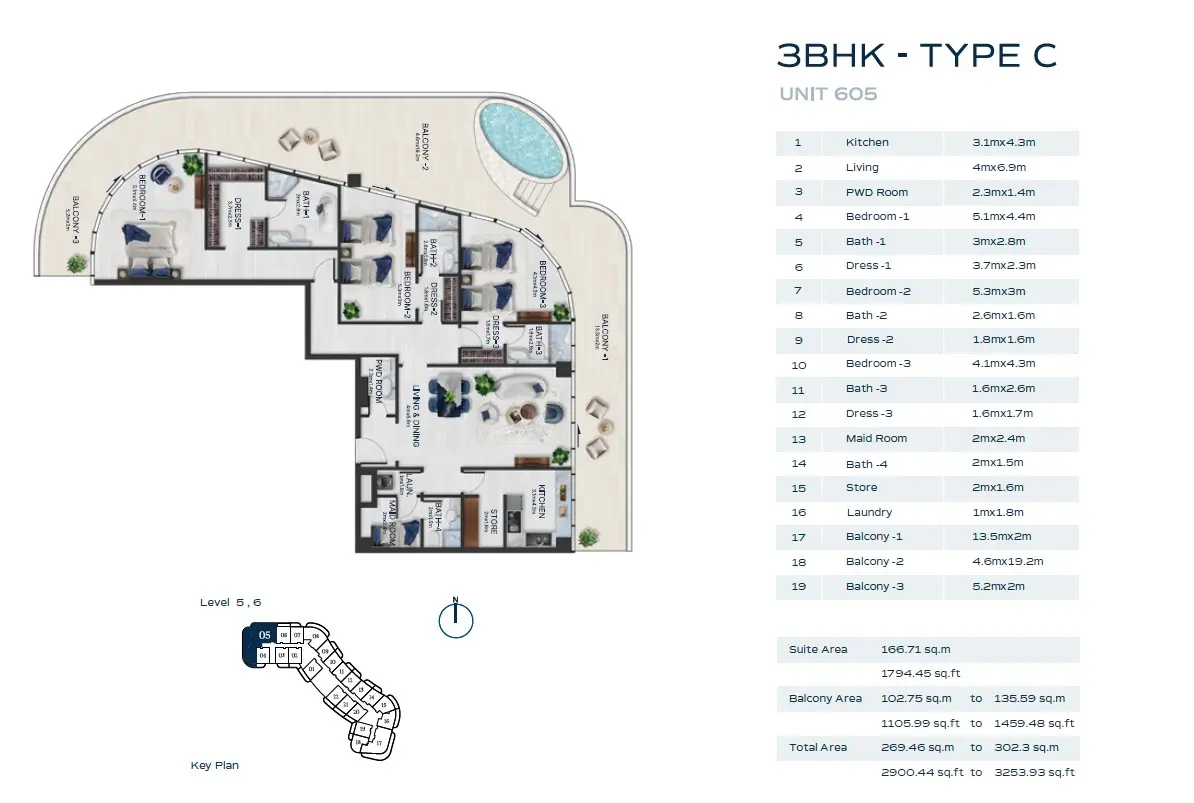 Floor plan for Type C
