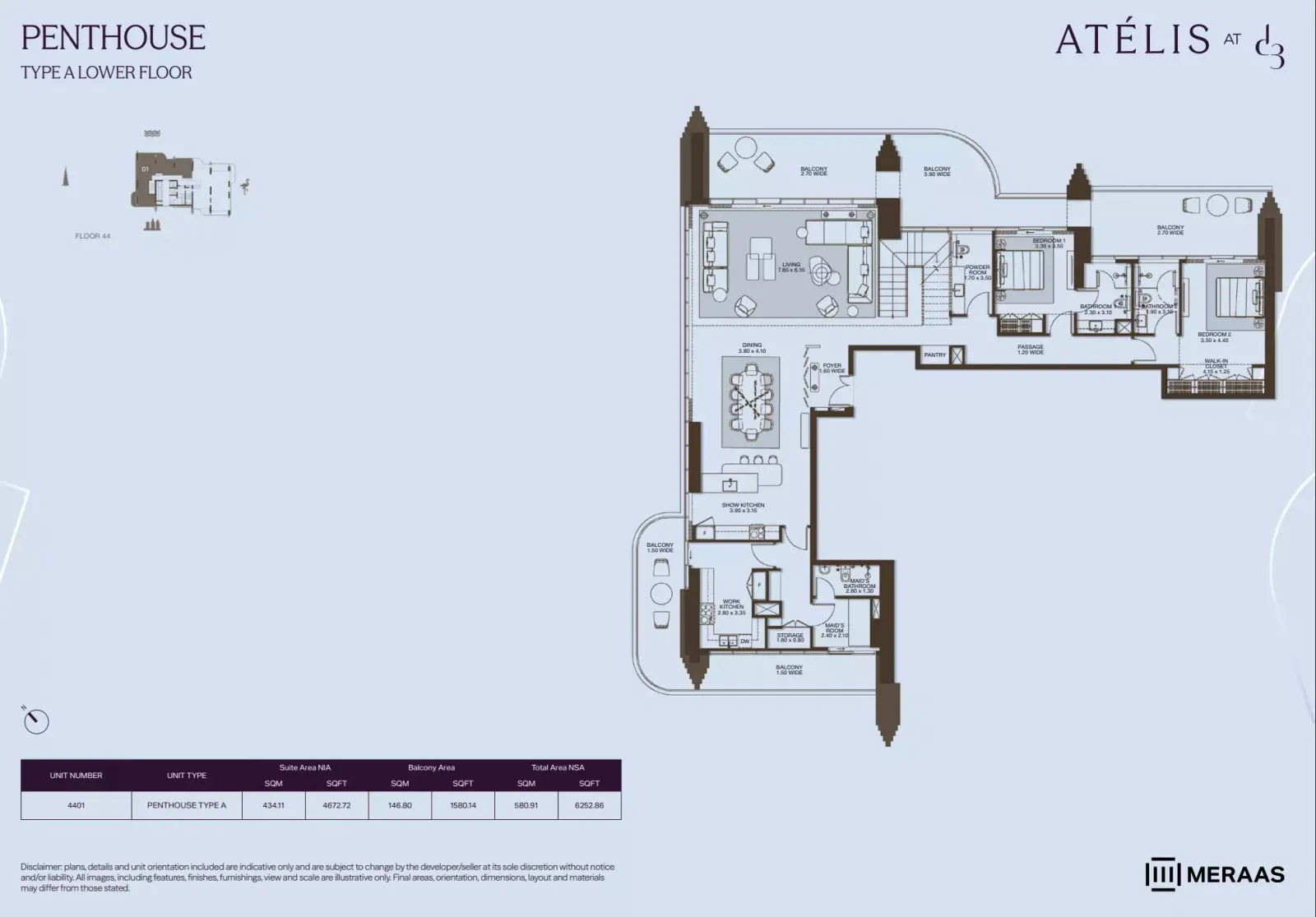 Floor plan for Type A