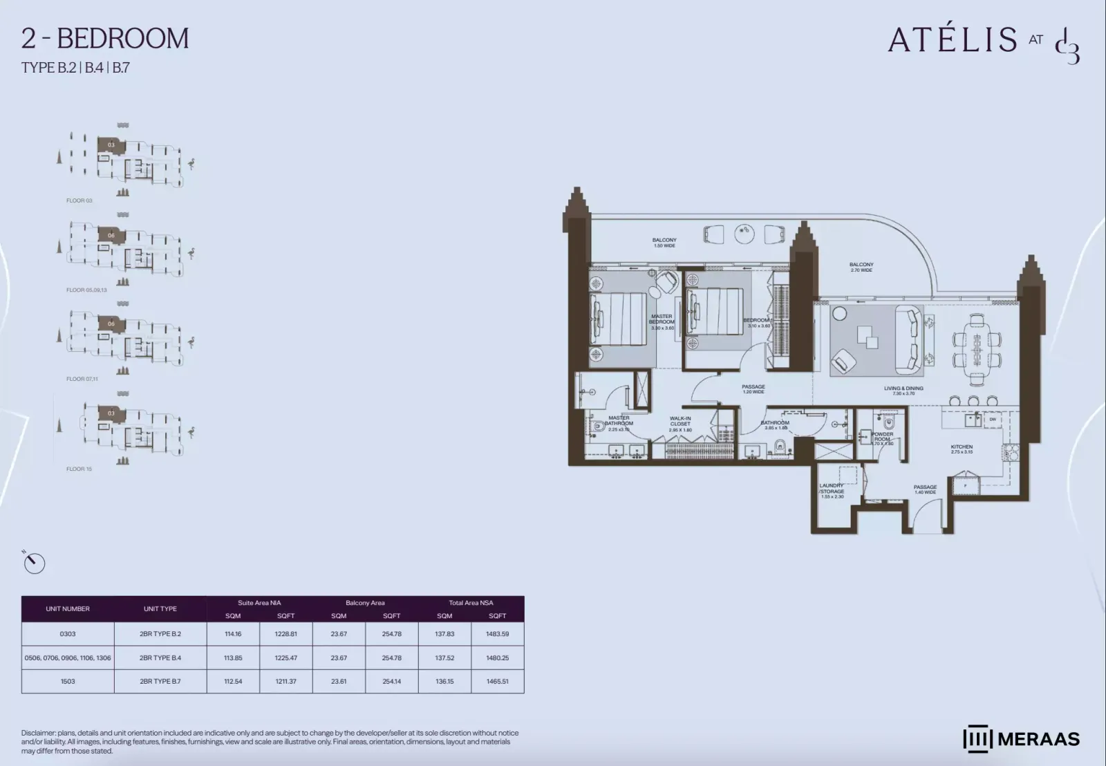 Floor plan for Type B2