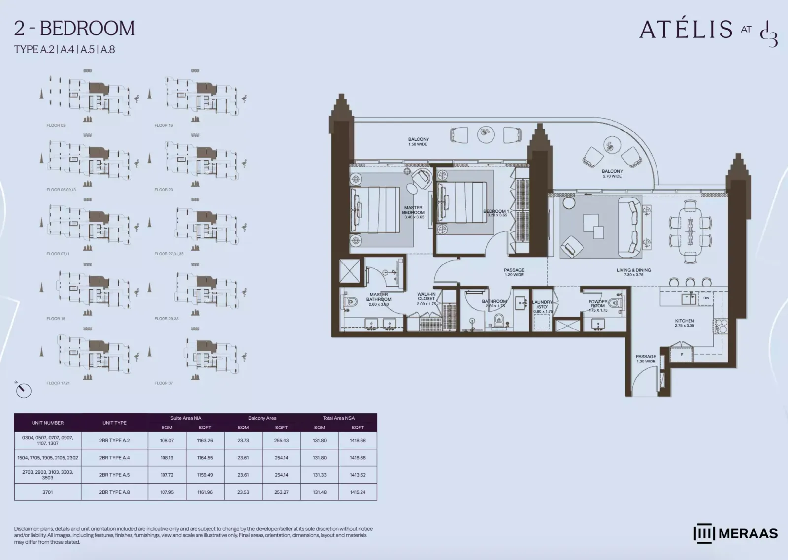 Floor plan for Type A2
