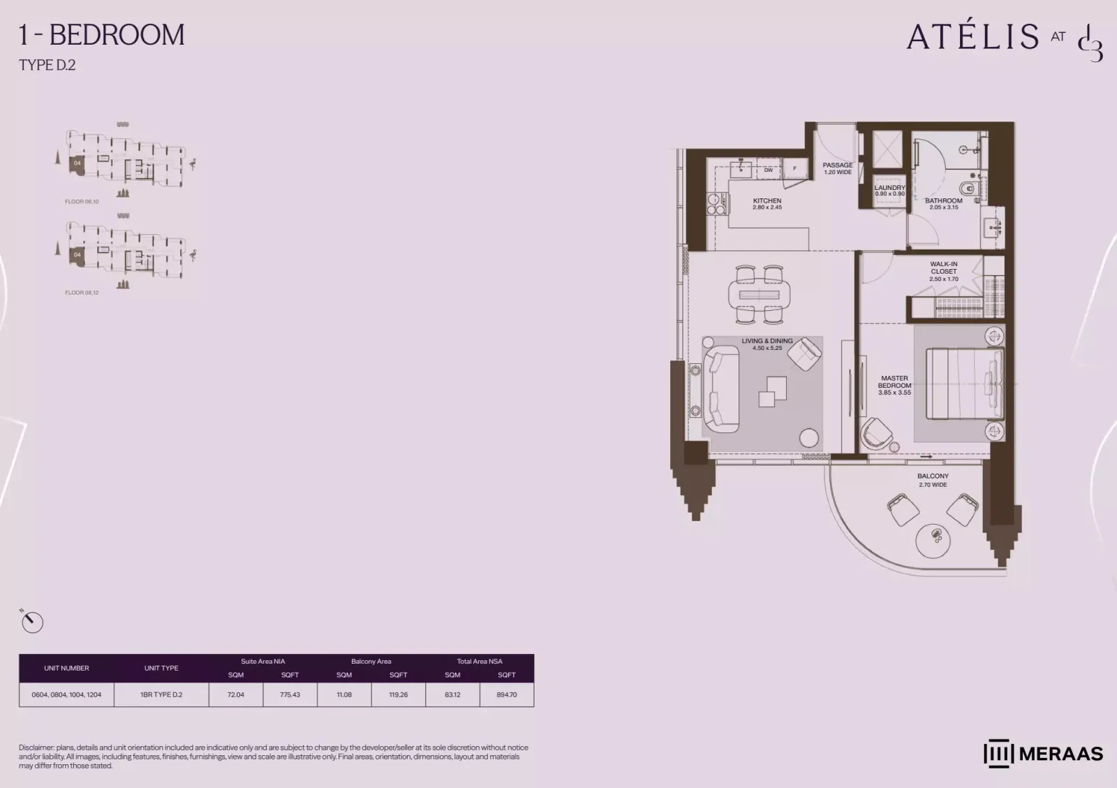 Floor plan for Type D2