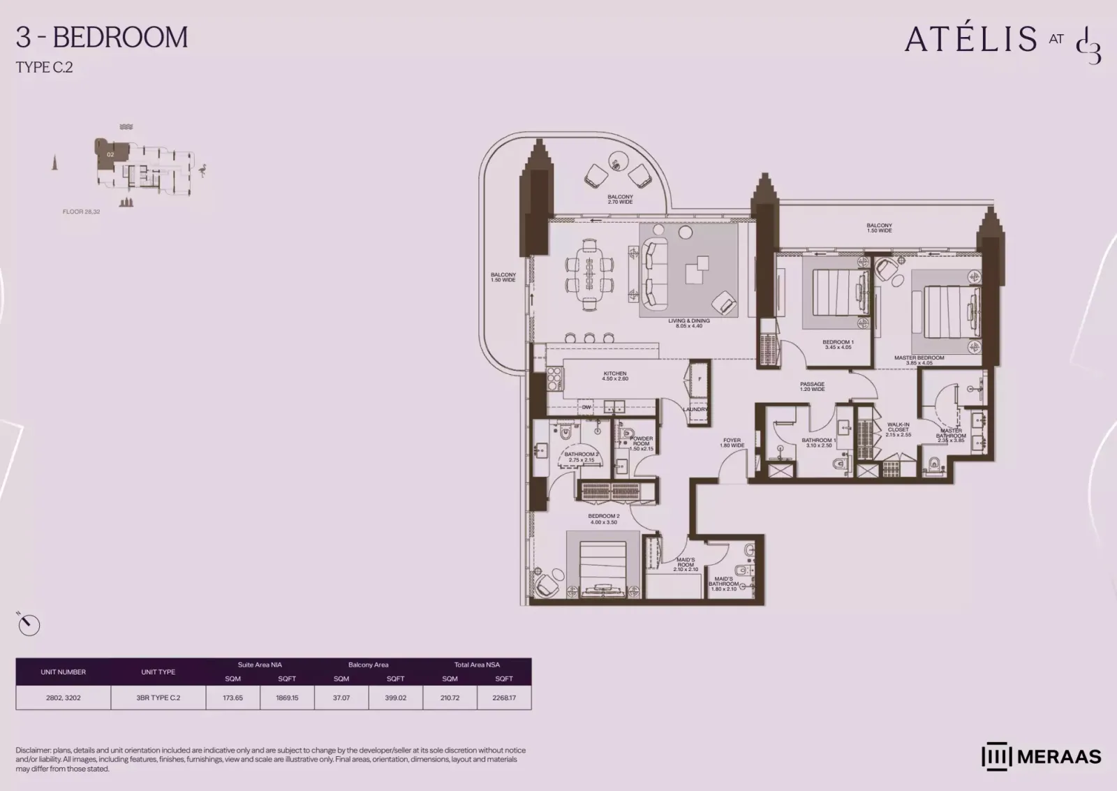 Floor plan for Type C2