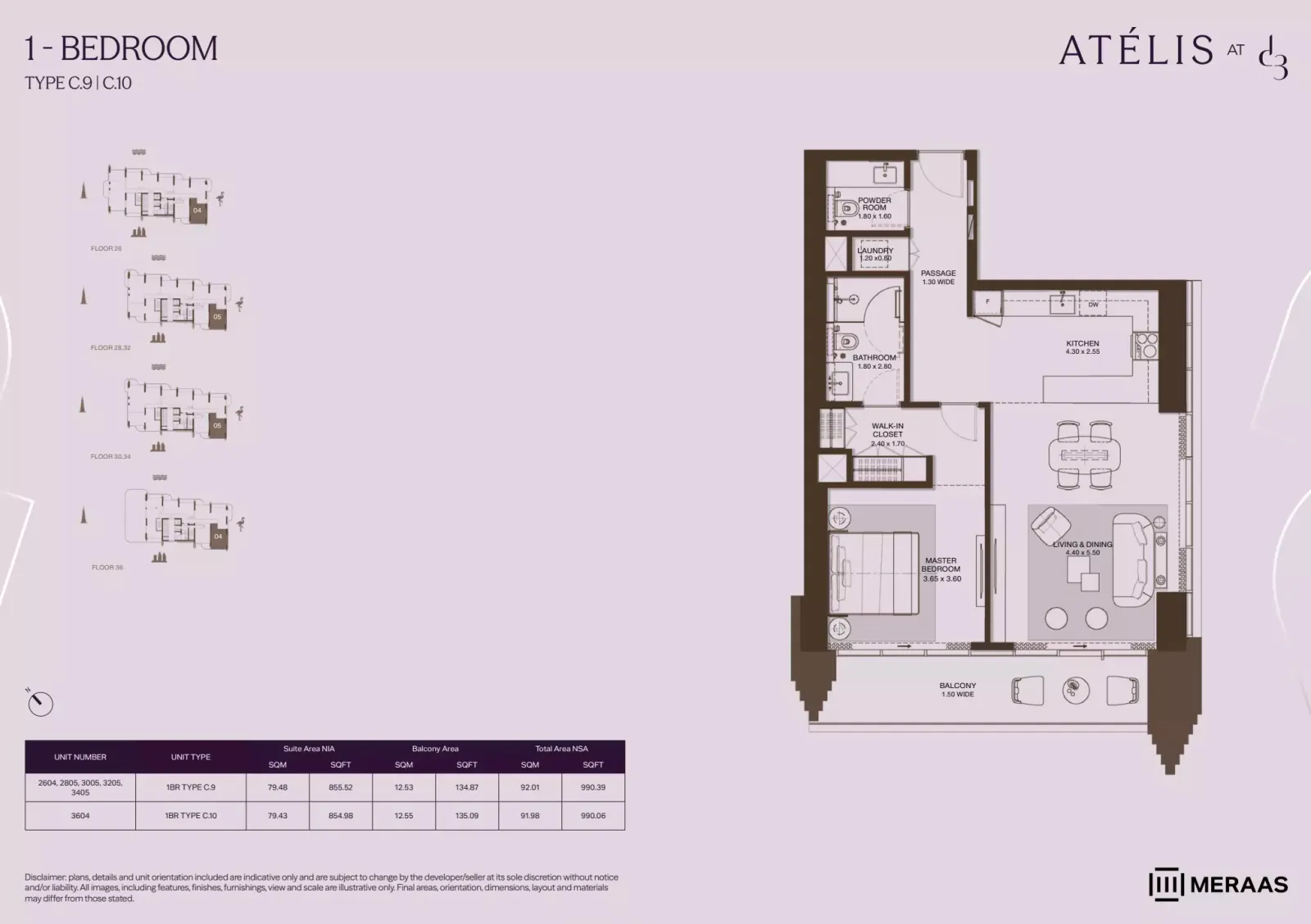 Floor plan for Type C9