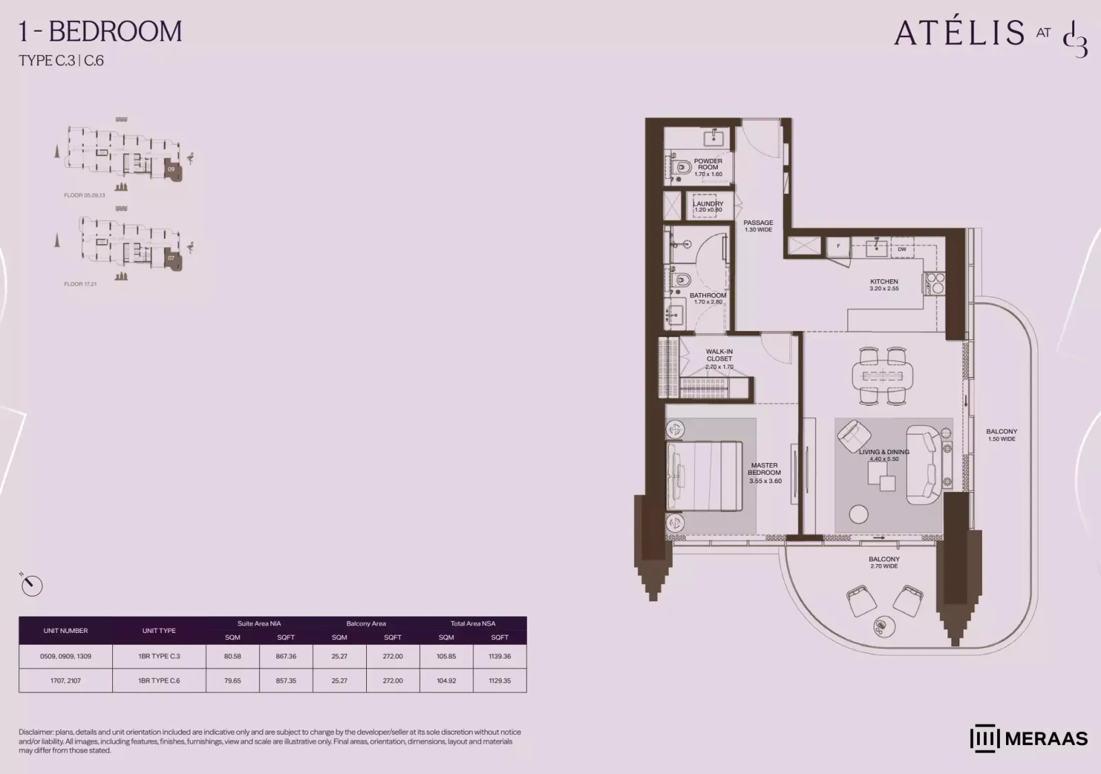 Floor plan for Type C3
