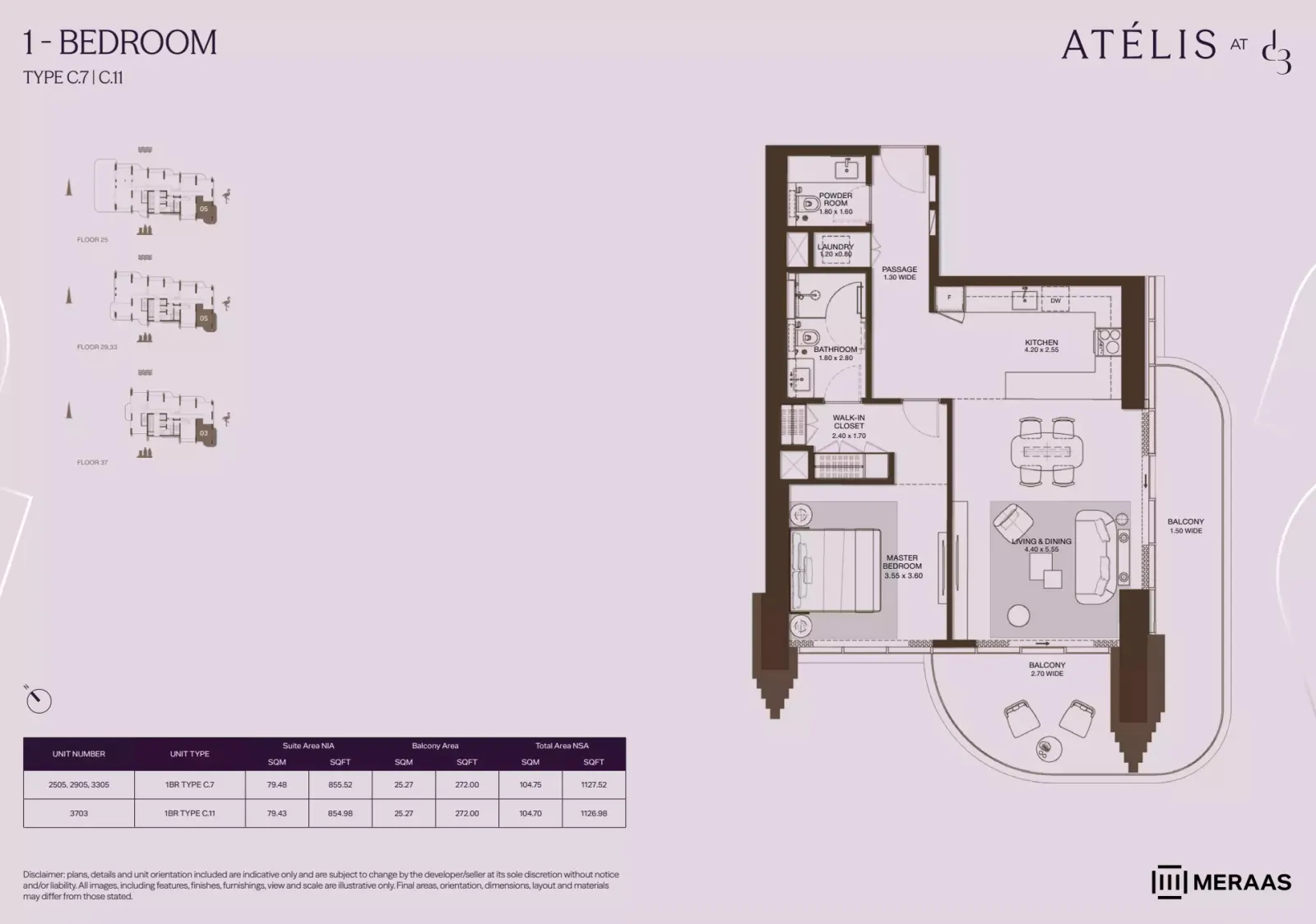 Floor plan for Type C7