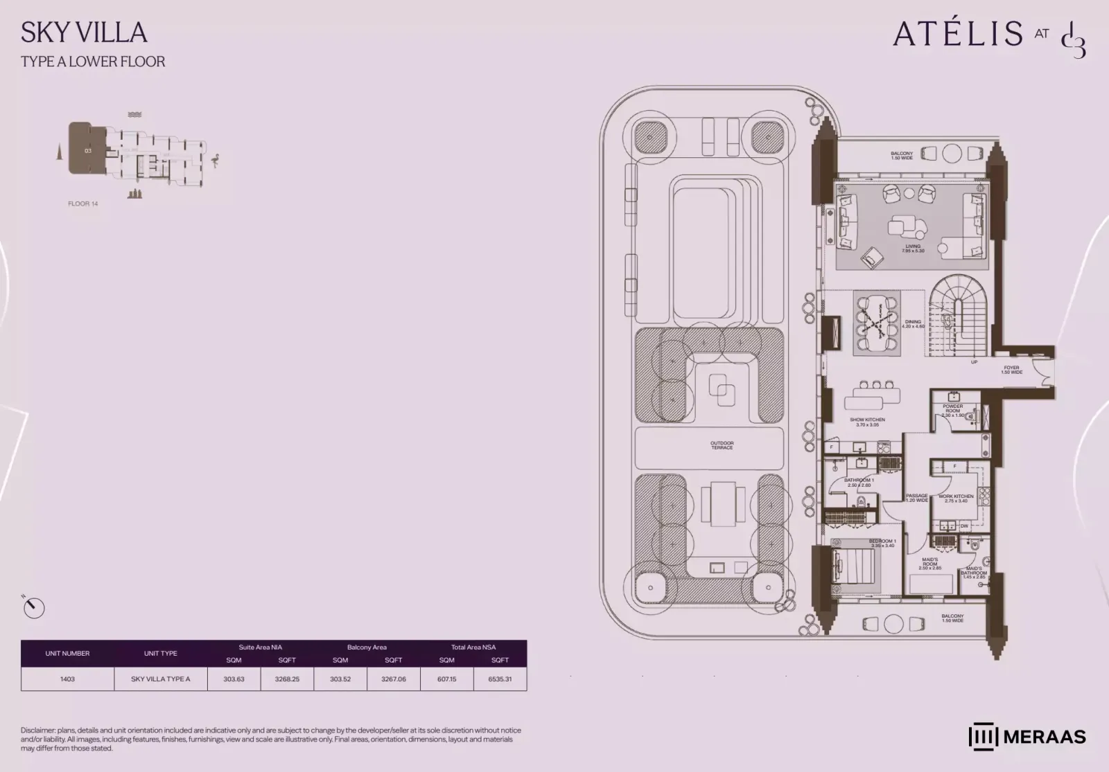 Floor plan for Type A