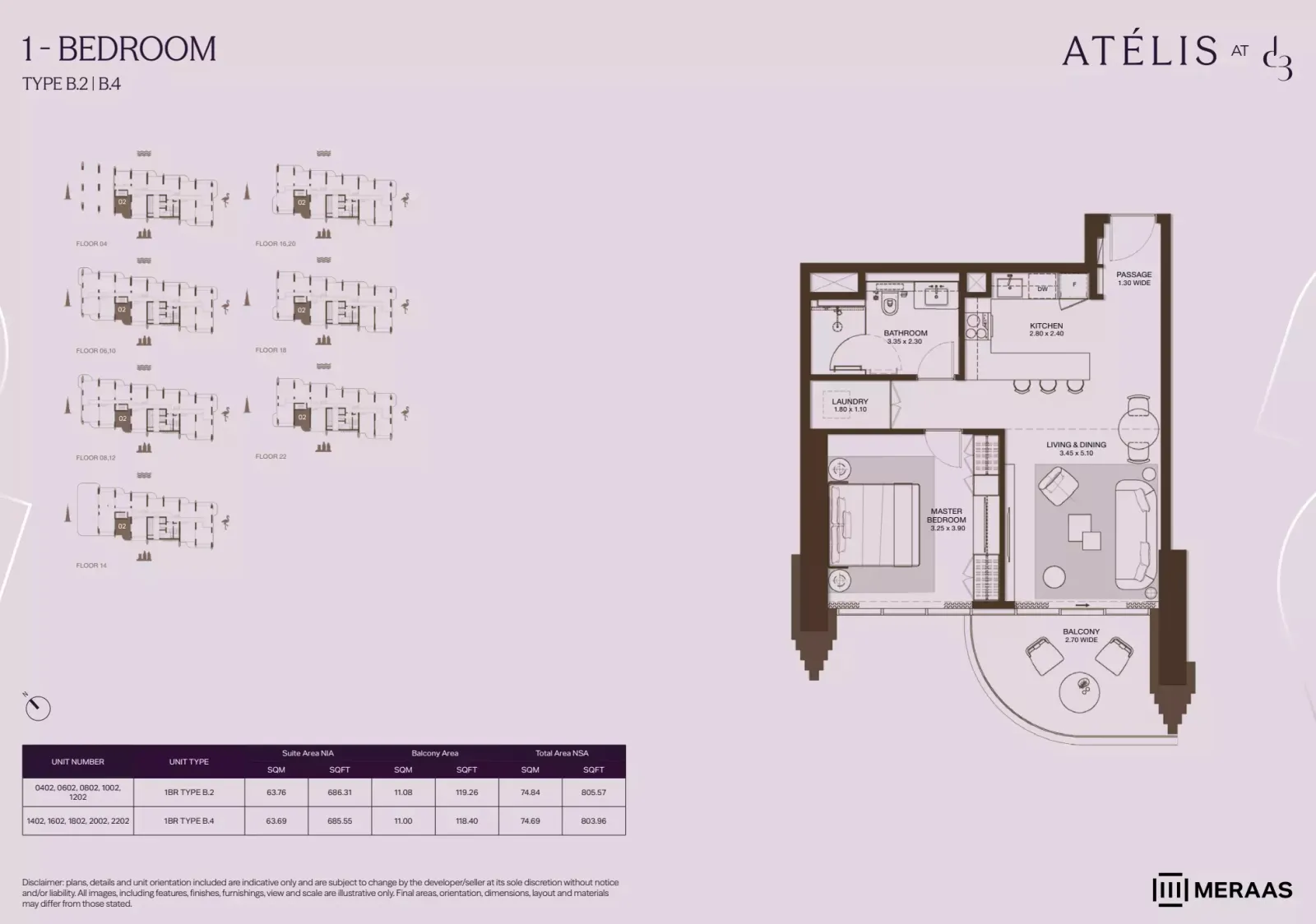Floor plan for Type B2