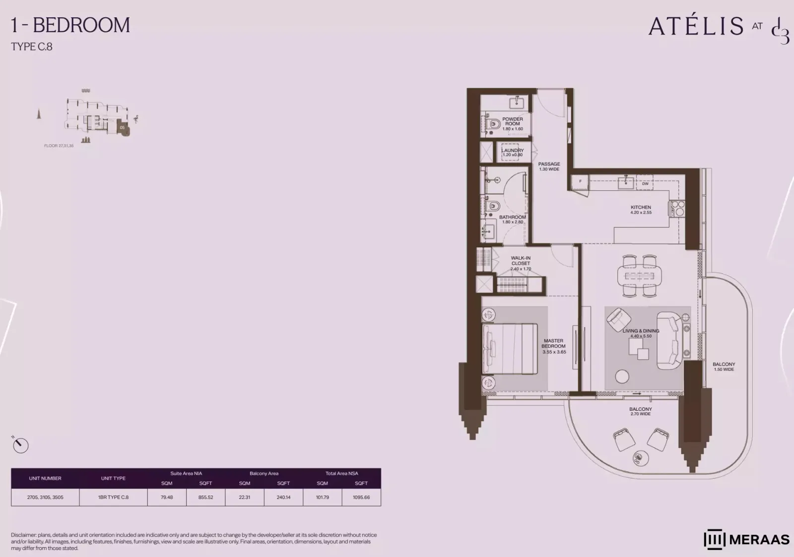 Floor plan for Type C8