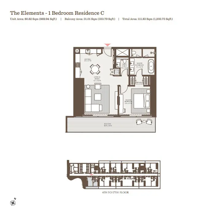 Floor plan for Residence C