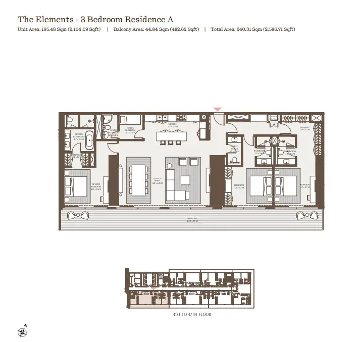 Floor plan for Residence A