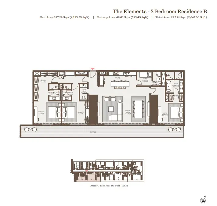 Floor plan for Residence B