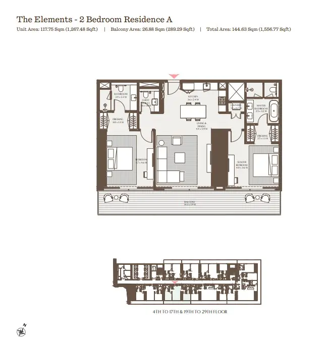 Floor plan for Residence A