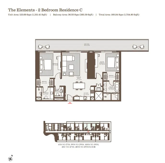 Floor plan for Residence C