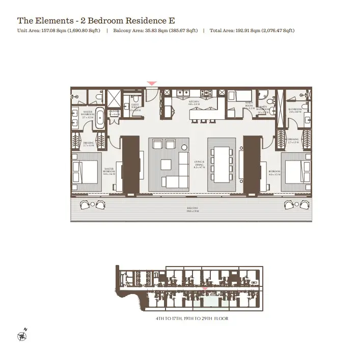 Floor plan for Residence E