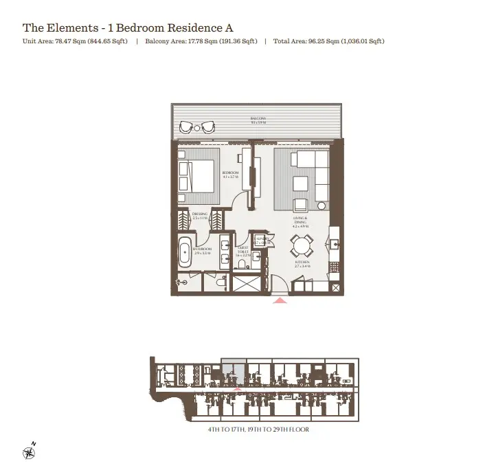Floor plan for Residence A