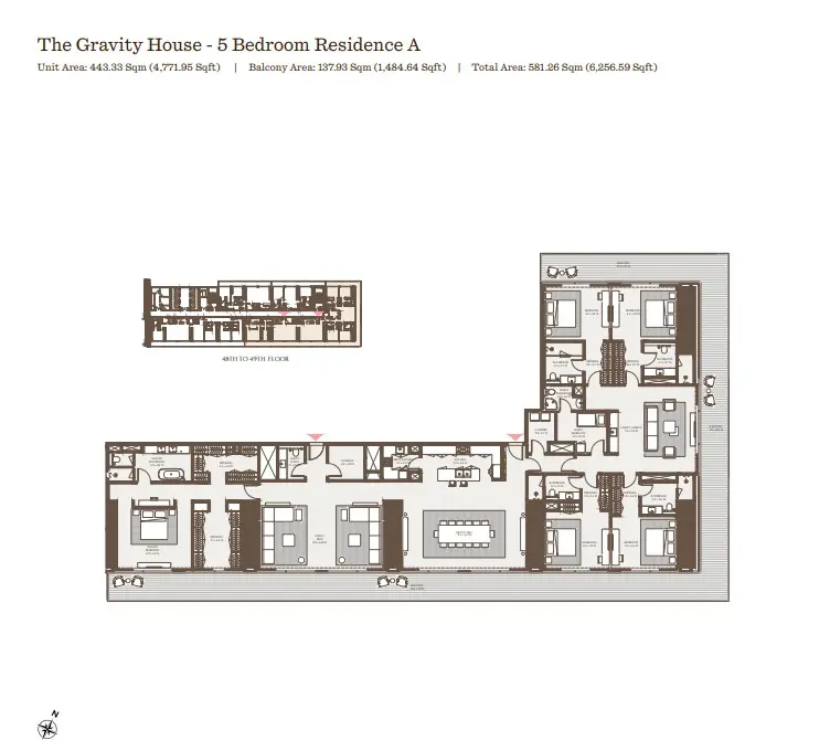 Floor plan for Residence A