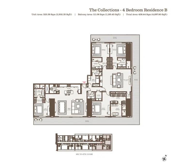 Floor plan for Residence B