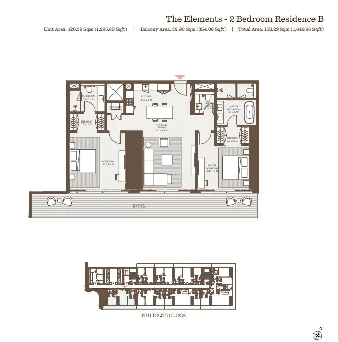 Floor plan for Residence B