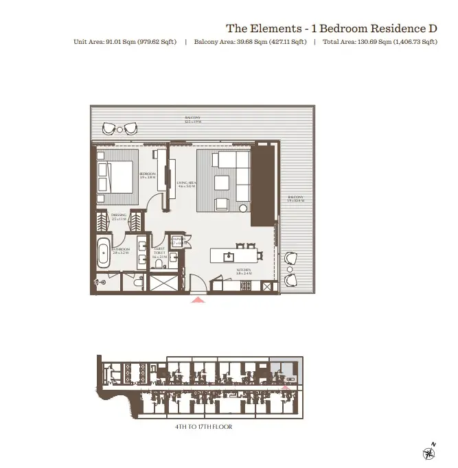 Floor plan for Residence D