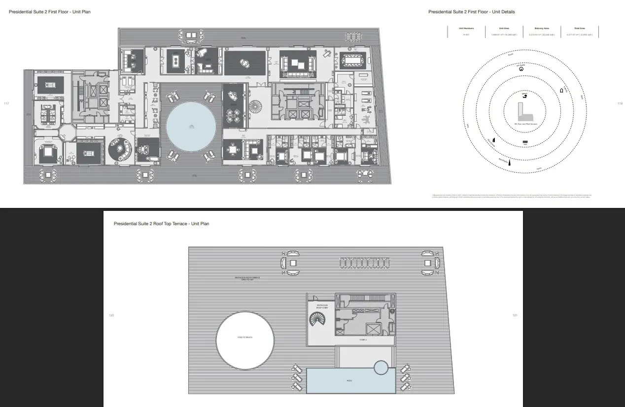 Floor plan for Presidential Suite 2