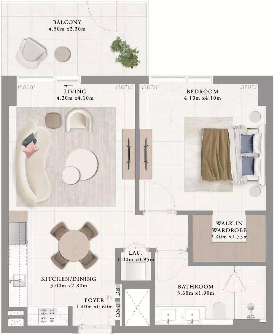 Floor plan for Type 1