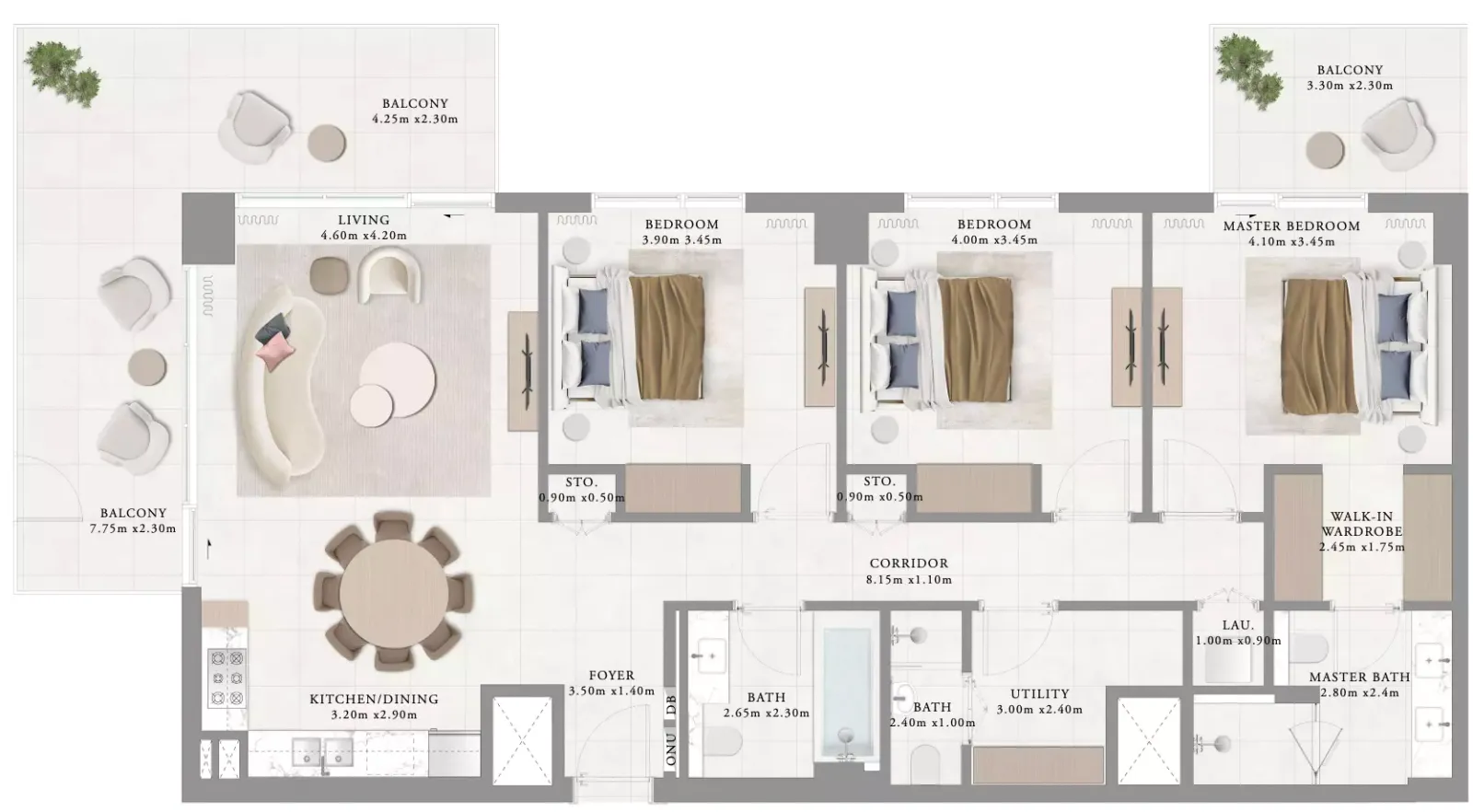 Floor plan for Type 1