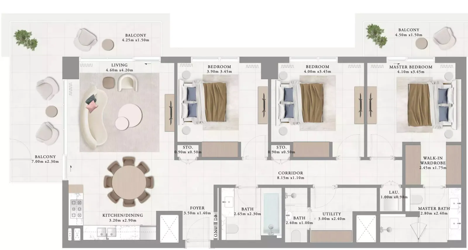 Floor plan for Type 1